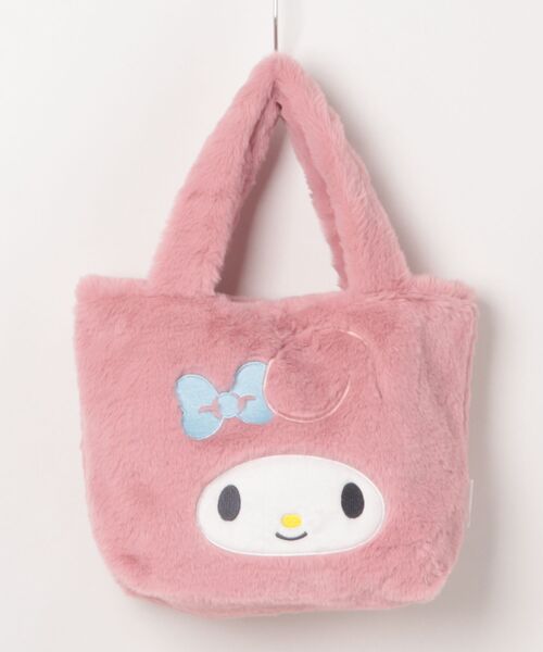 sanrio（サンリオ）の「sanrio（サンリオ）キャラクターフェイス フェイクファーミニトートバッグ レディース/シナモロール クロミ ハンギョドン マイメロディ（トートバッグ・レディース・ダークグレー/ピンク/ブルー/アイボリー・FREE）」の4枚目の写真