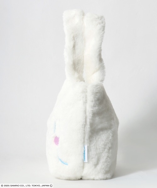 sanrio（サンリオ）の「sanrio（サンリオ）キャラクターフェイス フェイクファーミニトートバッグ レディース/シナモロール クロミ ハンギョドン マイメロディ（トートバッグ・レディース・ダークグレー/ピンク/ブルー/アイボリー・FREE）」の9枚目の写真