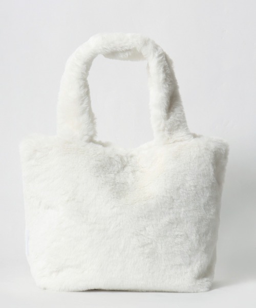 sanrio（サンリオ）の「sanrio（サンリオ）キャラクターフェイス フェイクファーミニトートバッグ レディース/シナモロール クロミ ハンギョドン マイメロディ（トートバッグ・レディース・ダークグレー/ピンク/ブルー/アイボリー・FREE）」の10枚目の写真