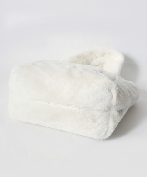 sanrio（サンリオ）の「sanrio（サンリオ）キャラクターフェイス フェイクファーミニトートバッグ レディース/シナモロール クロミ ハンギョドン マイメロディ（トートバッグ・レディース・ダークグレー/ピンク/ブルー/アイボリー・FREE）」の11枚目の写真