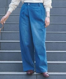 THREE FIFTY STANDARD（スリーフィフティースタンダード）の「ＴＨＲＥＥ　ＦＩＦＴＹ　ＳＴＡＮＤＡＲＤ　ラップデニムワイドパンツ（デニムパンツ）」