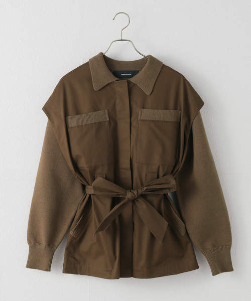 JOURNAL STANDARD(ジャーナルスタンダード)の「ベストセットニットカーデ(ニット/セーター・レディース・ブラウン/ネイビー・FREE)」の1枚目の写真