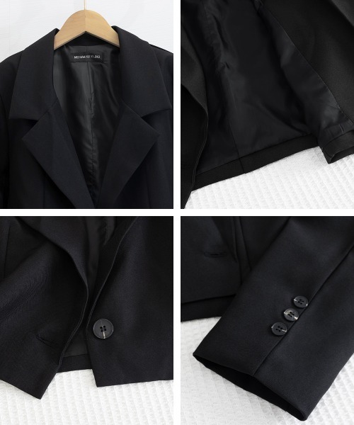 セール】ショート丈テーラードジャケット韓国風秋服（テーラード