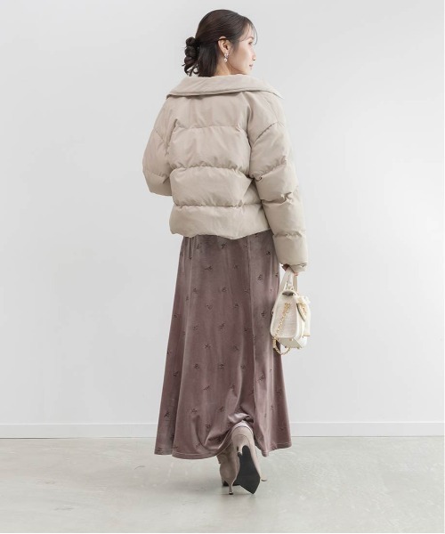 RANDA（ランダ）の「クロップドライトパファーコート（ダウンジャケット/コート・レディース・ホワイト/ベージュ/ブラック・FREE）」の6枚目の写真