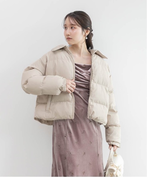 RANDA（ランダ）の「クロップドライトパファーコート（ダウンジャケット/コート・レディース・ホワイト/ベージュ/ブラック・FREE）」の9枚目の写真