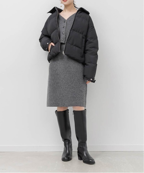 RANDA（ランダ）の「クロップドライトパファーコート（ダウンジャケット/コート・レディース・ホワイト/ベージュ/ブラック・FREE）」の10枚目の写真