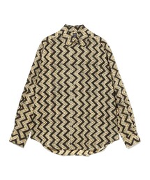 コットン バティックプリント ビックシャツ