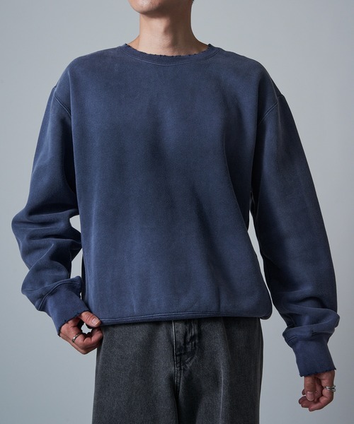 MADE BLANKS(メイドブランクス)の「【MADE BLANKS】14oz Exclusive Varsity Crewneck 14オンス ヘビーウェイト クルーネックスウェット 裏毛 EC312E UNTR(スウェット・メンズ・ネイビー系1/アイボリー・L/M/XL)」の3枚目の写真