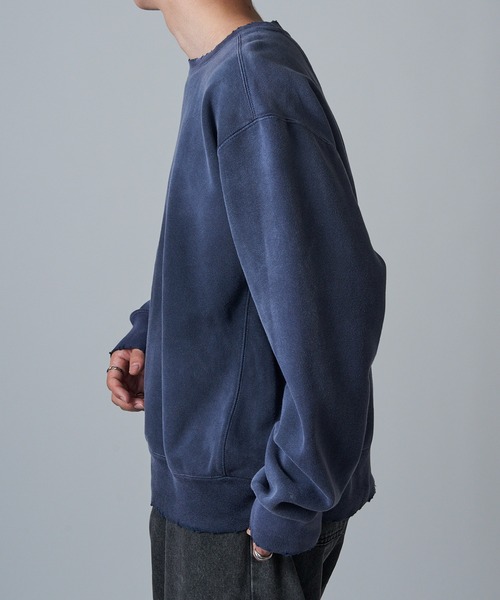 MADE BLANKS(メイドブランクス)の「【MADE BLANKS】14oz Exclusive Varsity Crewneck 14オンス ヘビーウェイト クルーネックスウェット 裏毛 EC312E UNTR(スウェット・メンズ・ネイビー系1/アイボリー・L/M/XL)」の6枚目の写真