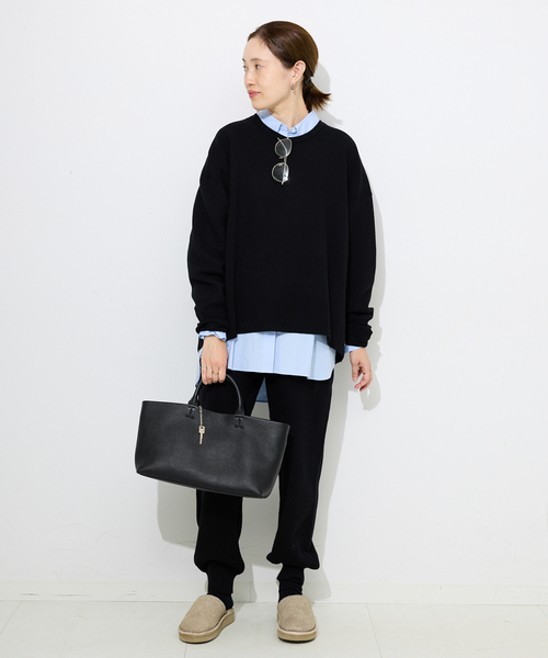 SLOBE IENA（スローブイエナ）の「《追加3》SLOBE レザートートバッグ（トートバッグ・レディース・カーキ/ブラック・FREE）」の14枚目の写真