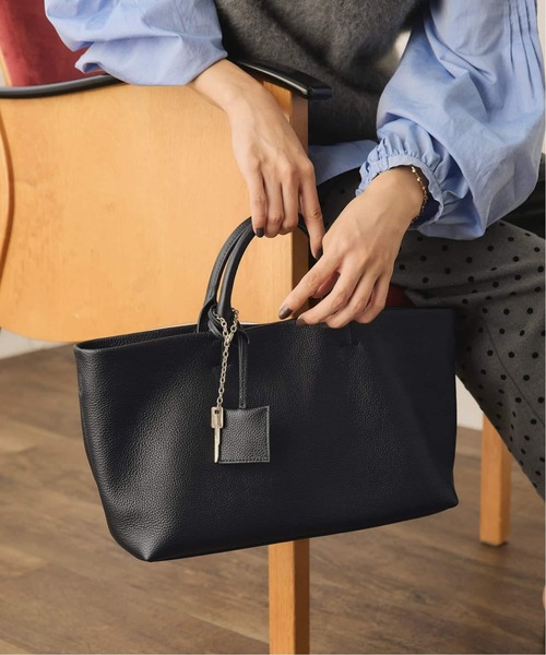 SLOBE IENA（スローブイエナ）の「《追加3》SLOBE レザートートバッグ（トートバッグ・レディース・カーキ/ブラック・FREE）」の2枚目の写真