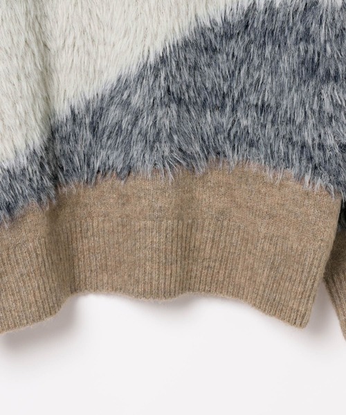 LEPSIM(レプシィム)の「5ゲージニュアンスMIXプルオーバー 611450(ニット/セーター・レディース・ブラウン系その他/グレー系その他/グレー系その他2・FREE)」の6枚目の写真