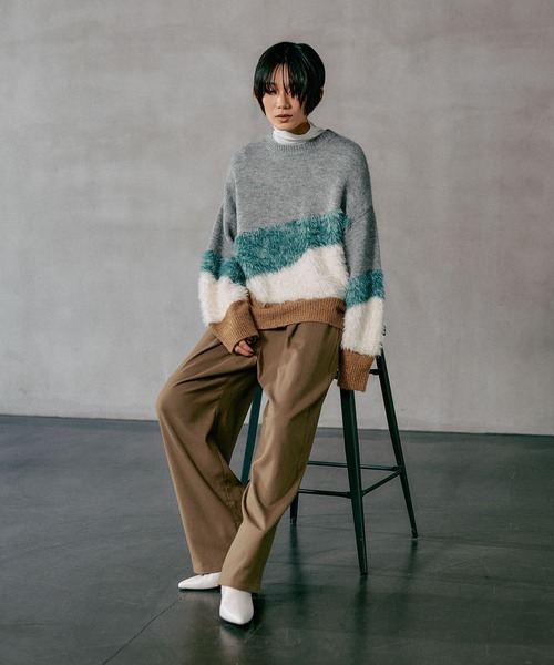 LEPSIM(レプシィム)の「5ゲージニュアンスMIXプルオーバー 611450(ニット/セーター・レディース・ブラウン系その他/グレー系その他/グレー系その他2・FREE)」の13枚目の写真