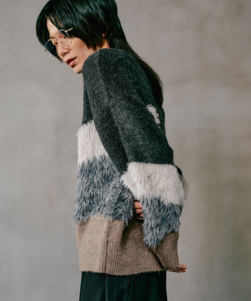 LEPSIM(レプシィム)の「5ゲージニュアンスMIXプルオーバー 611450(ニット/セーター・レディース・ブラウン系その他/グレー系その他/グレー系その他2・FREE)」の21枚目の写真