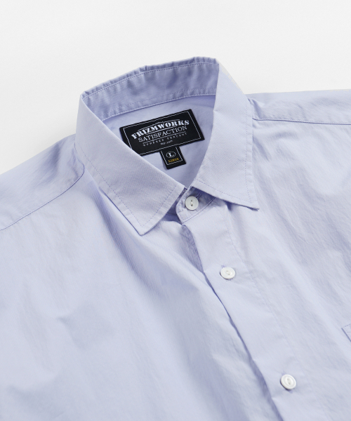 FRIZMWORKS(フリズムワークス)の「FEATHER CN RELAXED HALF SHIRT _ SKY BLUE(シャツ/ブラウス・メンズ・その他・LARGE/X-LARGE/SMALL/MEDIUM)」の3枚目の写真