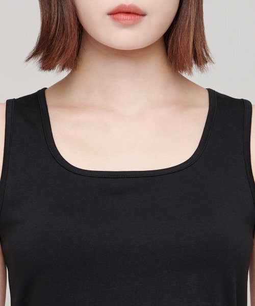 MUSINSA STANDARD WOMAN（ムシンサスタンダードウーマン）の「ウィメンズクロップタンクトップ[ブラック]（Tシャツ/カットソー・レディース・その他・SMALL/MEDIUM/LARGE/X-SMALL）」の5枚目の写真