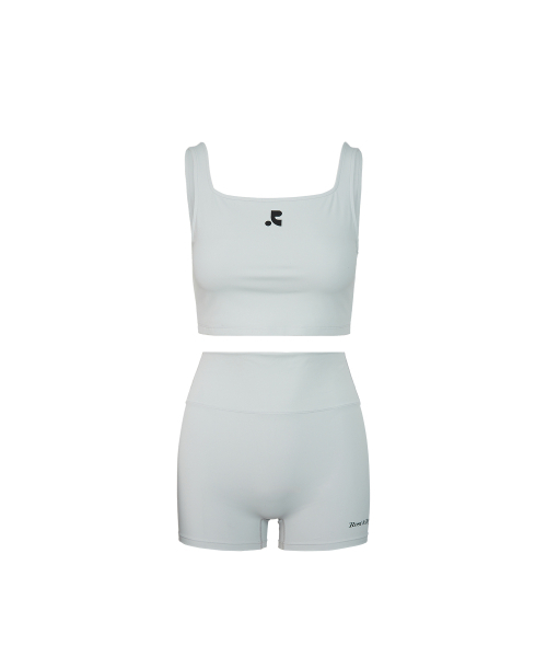 Rest&Recreation(レストアンドレクリエーション)の「LOGO TOP + SHORTS SET - GREY(スポーツグッズ・レディース・その他・SMALL/MEDIUM)」の1枚目の写真