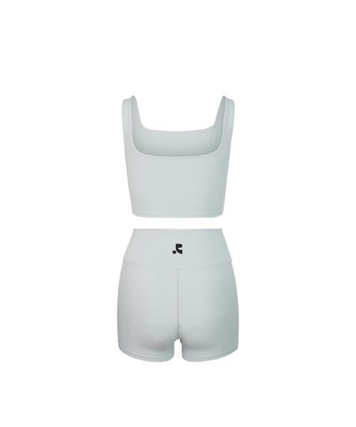 Rest&Recreation(レストアンドレクリエーション)の「LOGO TOP + SHORTS SET - GREY(スポーツグッズ・レディース・その他・SMALL/MEDIUM)」の2枚目の写真
