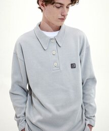 シグネチャーフレンチカラー スウェットシャツ_LIGHT GREY