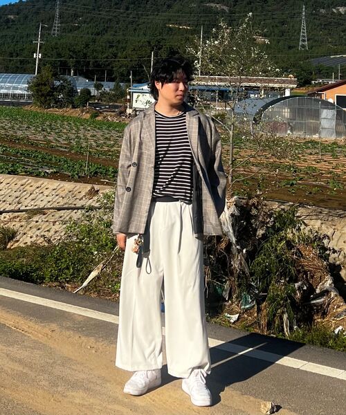 MUSINSA STANDARD（ムシンサスタンダード）の「スーパーワイドヒドゥンバンディングスラックス[クリーム]（スラックス・メンズ・その他・26/27/28/29/36/34/32/30/31/33/40/38/42）」の11枚目の写真