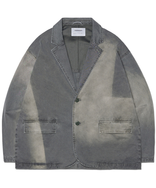 NOMANUAL(NOMANUAL)の「SUNFADED JACKET - WASHED CHARCOAL(テーラードジャケット・レディース・その他・MEDIUM/LARGE/SMALL)」の1枚目の写真