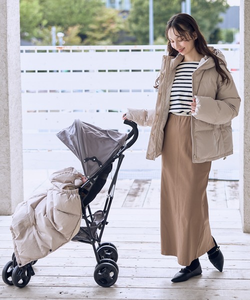 セール】マットタフタダウンショートママコート＆ケープセット