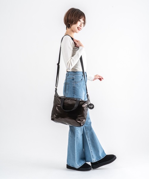 Jack Gomme(ジャックゴム)の「【JACK GOMME】ショルダーバッグ ORTA(ショルダーバッグ・レディース・ブラック/シルバー/モカ/アイボリー/インディゴブルー/シャンパン・FREE)」の10枚目の写真