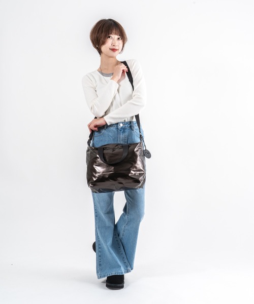 Jack Gomme(ジャックゴム)の「【JACK GOMME】ショルダーバッグ ORTA(ショルダーバッグ・レディース・ブラック/シルバー/モカ/アイボリー/インディゴブルー/シャンパン・FREE)」の11枚目の写真