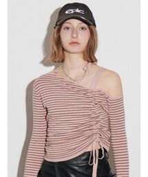 EMODA | アシンメトリーチョーカーギャザーニット(ニット/セーター)