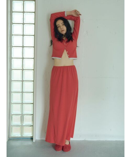 Ungrid（アングリッド）の「カシミヤ混アイラインスカート（スカート・レディース・チャコールグレー/レッド/オフホワイト・FREE）」の4枚目の写真