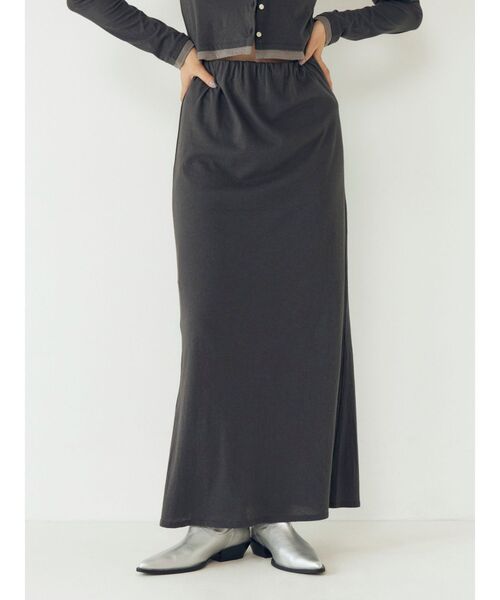 Ungrid（アングリッド）の「カシミヤ混アイラインスカート（スカート・レディース・チャコールグレー/レッド/オフホワイト・FREE）」の6枚目の写真