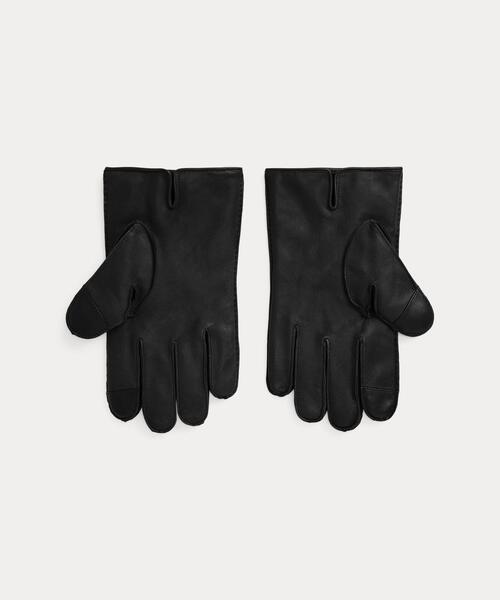 POLO RALPH LAUREN（ポロ ラルフ ローレン）の「カシミヤラインド シープスキン タッチ グローブ（手袋・メンズ・ブラック系1・L/M/S）」の3枚目の写真