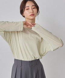 シアーワッフル リラクシー 長袖Tシャツ