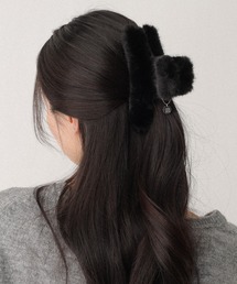 Heather | チャーム付きファーバンス　608739(バレッタ/ヘアクリップ)