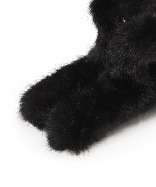 Heather（ヘザー）の「チャーム付きファーバンス　608739（バレッタ/ヘアクリップ・レディース・ベージュ/ブラック/ブラウン・ONE SIZE）」の9枚目の写真