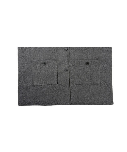 セール】[MADE] ストラップ付きキルティングフードハーフコート