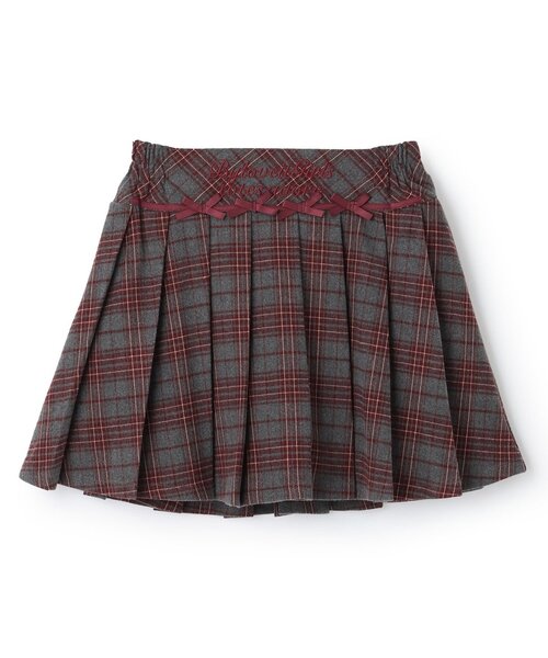 by LOVEiT（バイラビット）の「リボンプリーツスカート（スカート・キッズ・エンジ/グレー/ブラウン・120cm/140cm/150cm/130cm/160cm）」の3枚目の写真