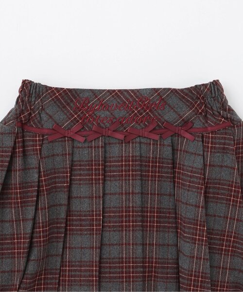 by LOVEiT（バイラビット）の「リボンプリーツスカート（スカート・キッズ・エンジ/グレー/ブラウン・120cm/140cm/150cm/130cm/160cm）」の5枚目の写真