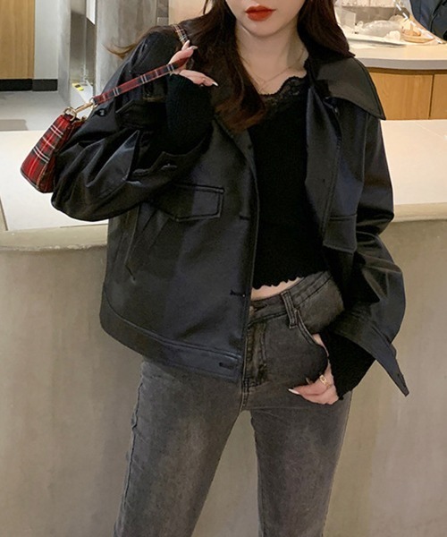 Miniministore(ミニミニストア)の「ニットトップス レディース レース付き(ニット/セーター・レディース・ブラック/ホワイト/モカ/グレー/アイボリー・FREE)」の19枚目の写真