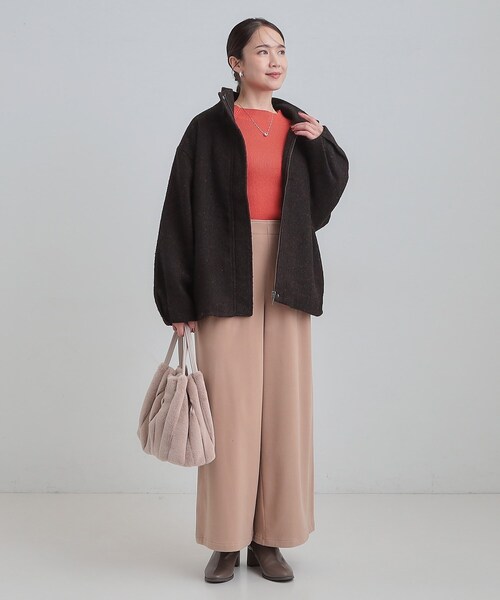 SHOO・LA・RUE(シューラルー)の「【S-LL】美シルエットの タンドツイードブルゾン(ブルゾン・レディース・ブラック系3/ブラウン系4・01/02/03/04)」の16枚目の写真