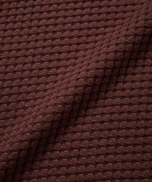 SEAGREEN（シーグリーン）の「SEAGREEN(シーグリーン) BIG WAFFLE RELAX HOODIE（パーカー・メンズ・ブラック/ネイビー/クリーム・2/1）」の5枚目の写真