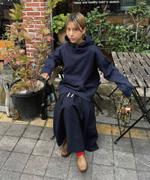 DOMINANT（ドミナント）の「Small Logo Hoodie-Navy（パーカー）」
