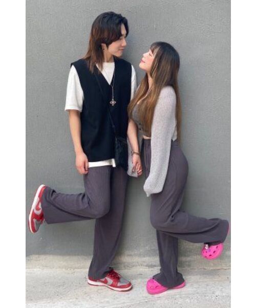 DRAW FIT（ドローフィット）の「ワイドバンディングプリーツパンツ [D.GREY]（その他パンツ・メンズ・その他・LARGE/MEDIUM/X-LARGE）」の3枚目の写真