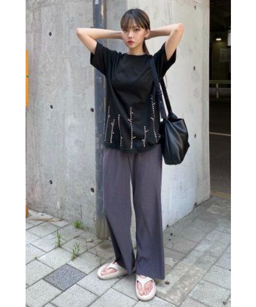 DRAW FIT（ドローフィット）の「ワイドバンディングプリーツパンツ [D.GREY]（その他パンツ・メンズ・その他・LARGE/MEDIUM/X-LARGE）」の4枚目の写真