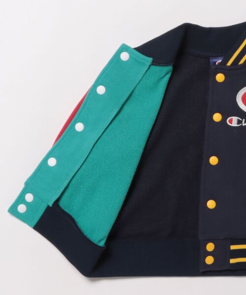 Champion（チャンピオン）の「長袖カラフルスタジャン（スタジャン・キッズ・グリーン・80ｃｍ/90cm）」の6枚目の写真