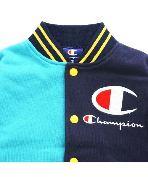 Champion（チャンピオン）の「長袖カラフルスタジャン（スタジャン・キッズ・グリーン・80ｃｍ/90cm）」の4枚目の写真