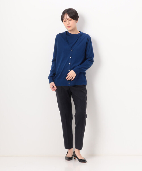 COMME CA(コムサ)の「〔 TALLサイズ 〕 【セットアップ対応】ウールストライプ パンツ(セットアップ・レディース・グレー・13号/15号)」の19枚目の写真