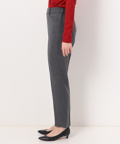 COMME CA(コムサ)の「〔 TALLサイズ 〕 【セットアップ対応】ウールストライプ パンツ(セットアップ・レディース・グレー・13号/15号)」の16枚目の写真