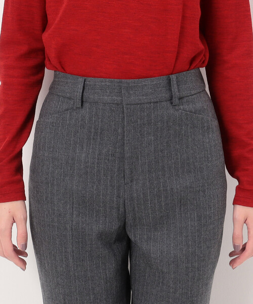 COMME CA(コムサ)の「〔 TALLサイズ 〕 【セットアップ対応】ウールストライプ パンツ(セットアップ・レディース・グレー・13号/15号)」の14枚目の写真