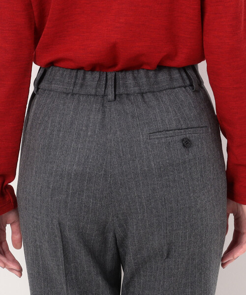 COMME CA(コムサ)の「〔 TALLサイズ 〕 【セットアップ対応】ウールストライプ パンツ(セットアップ・レディース・グレー・13号/15号)」の7枚目の写真